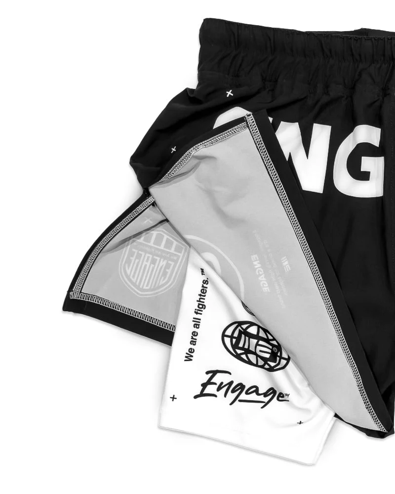 Engage Billboard 2 in 1 Fight Shorts - Black - Image 4