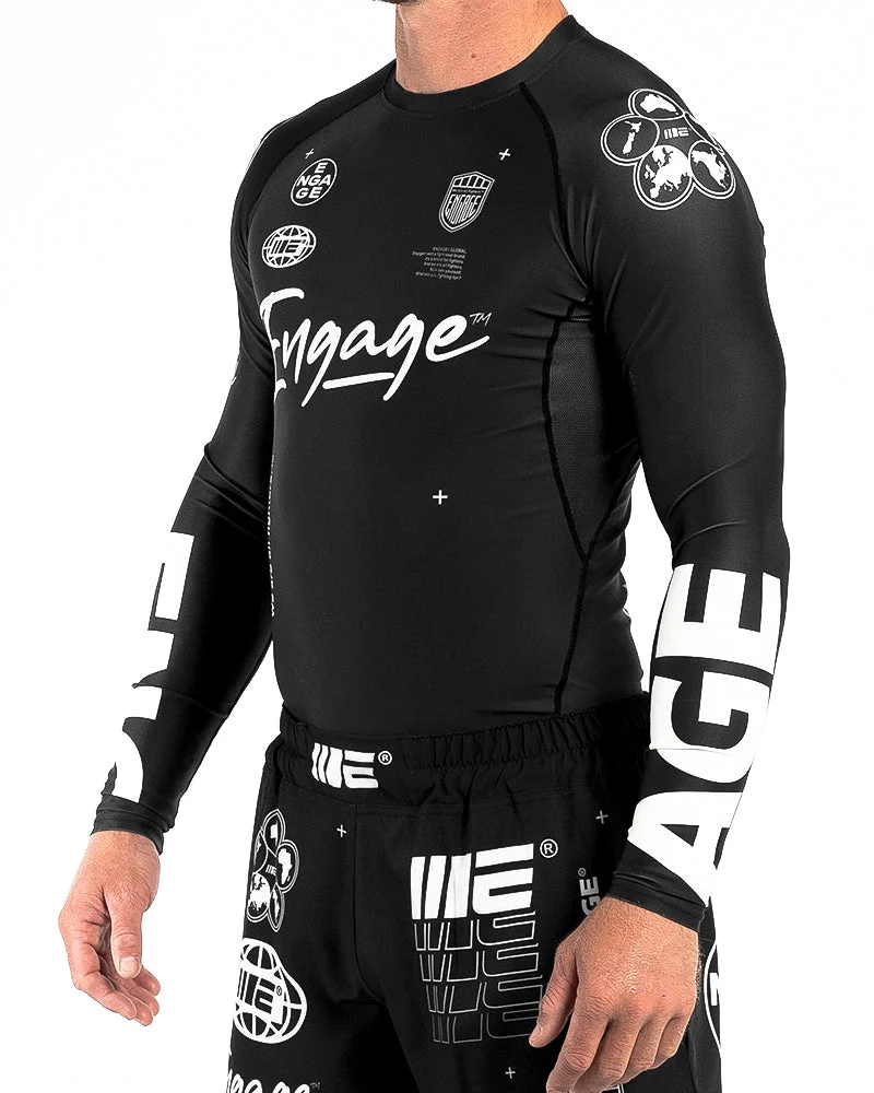 Engage Billboard Long Sleeve Rash Guard - Black - Image 6