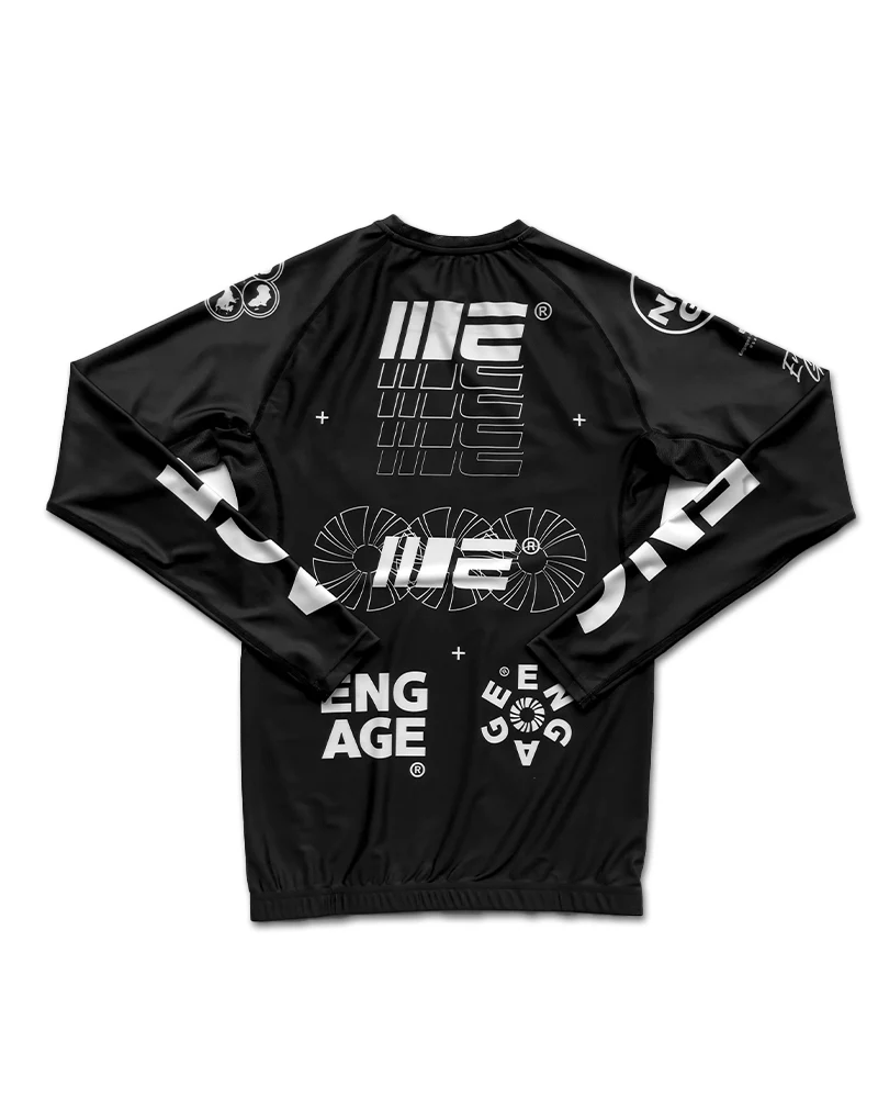 Engage Billboard Long Sleeve Rash Guard - Black - Image 7