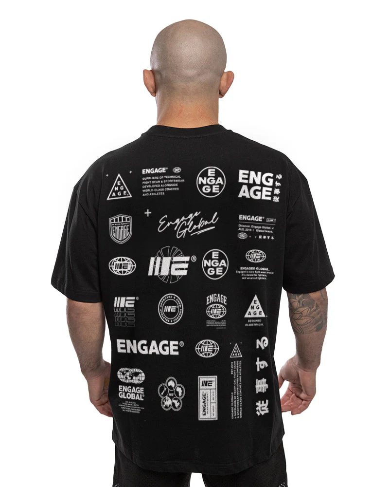 Engage Billboard Oversized T-Shirt (Black) - Image 4