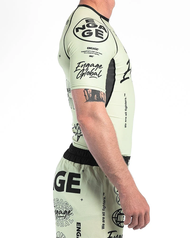 Engage Billboard Short Sleeve Rash Guard - Sand - Image 3