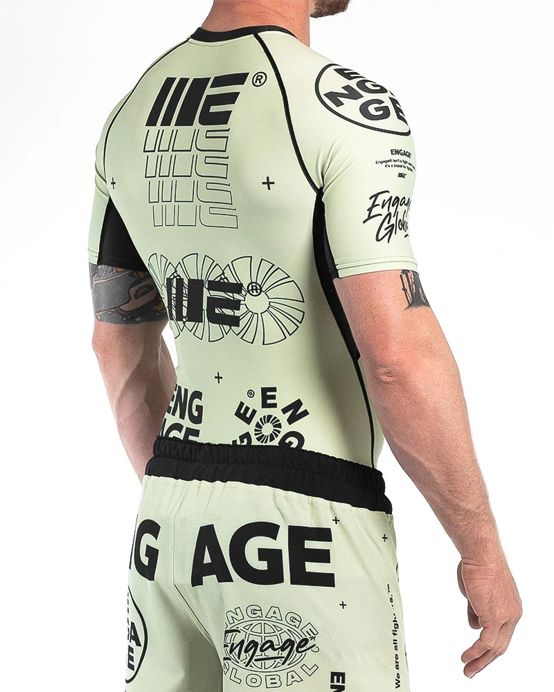 Engage Billboard Short Sleeve Rash Guard - Sand - Image 4