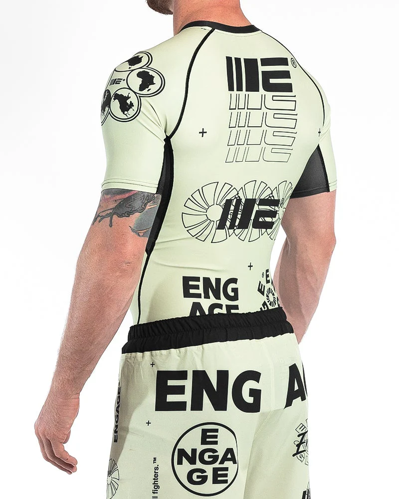 Engage Billboard Short Sleeve Rash Guard - Sand - Image 6