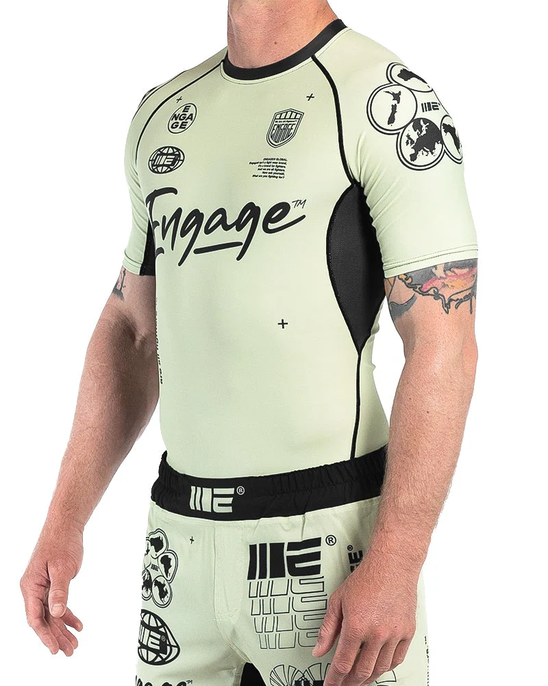 Engage Billboard Short Sleeve Rash Guard - Sand - Image 7