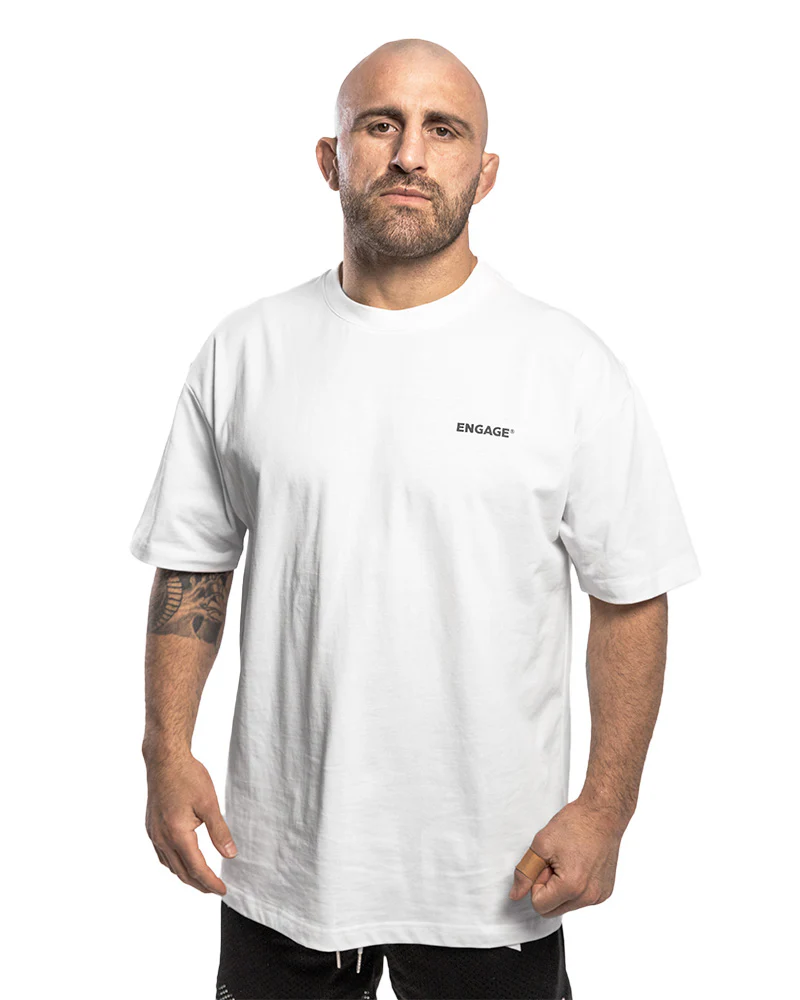 Engage Classic Wordmark Oversized T-Shirt (White) - Image 3