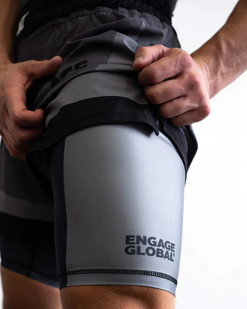 Engage Iron Grey 2-in-1 Hybrid Shorts - Image 5