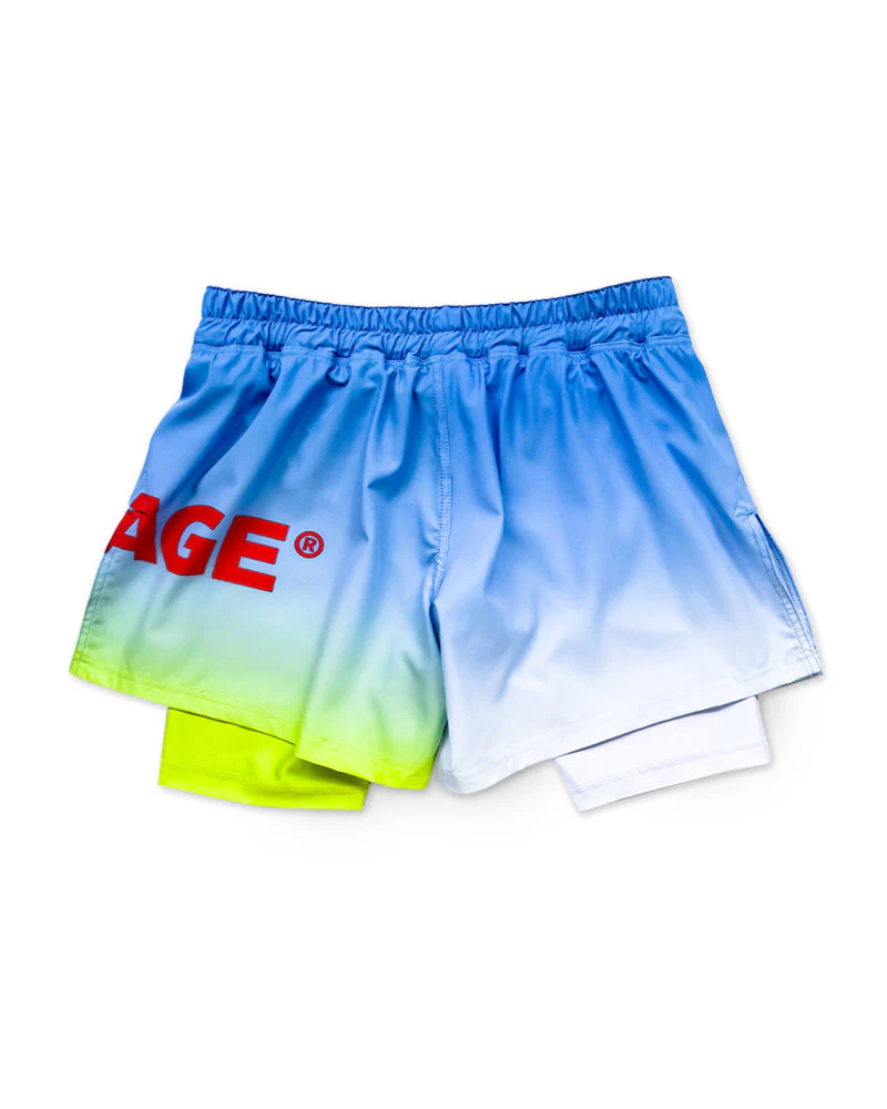 Engage Neon Sky 2-in-1 Fight Shorts - Image 2