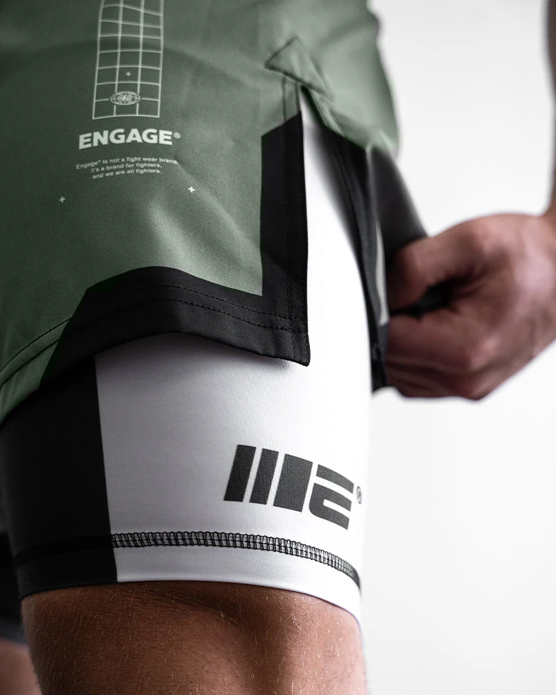 Olive Graph 2-in-1 Hybrid Shorts - Image 3