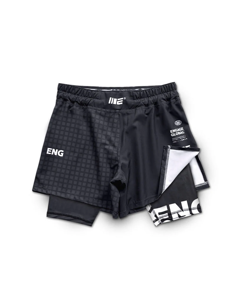 Grid Tech (Black) 2-in-1 Hybrid Shorts - Image 5