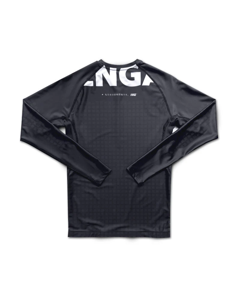 Grid Tech (Black) Long Sleeve Rash Guard - Image 3
