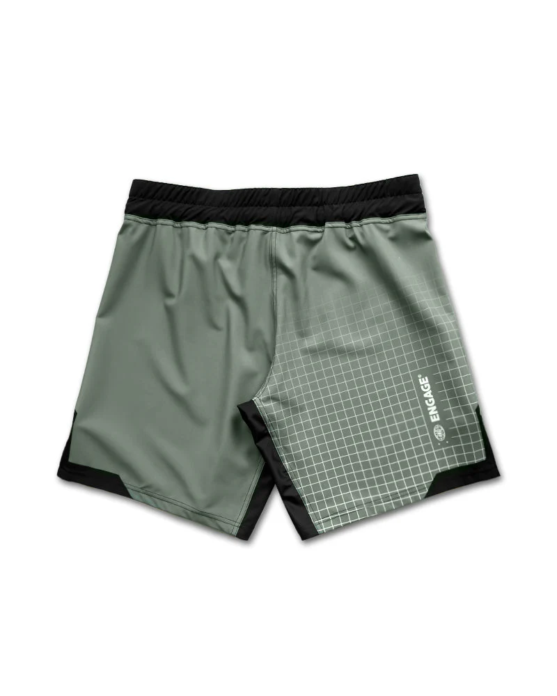 Olive Graph MMA Grappling Shorts - Image 2