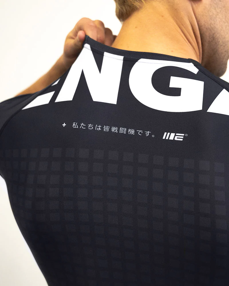 Grid Tech (Black) Short Sleeve Rash Guard - Image 4
