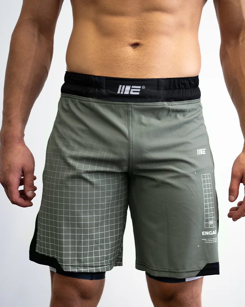Olive Graph (Olive) 2-in-1 Gladiator Shorts - Image 5