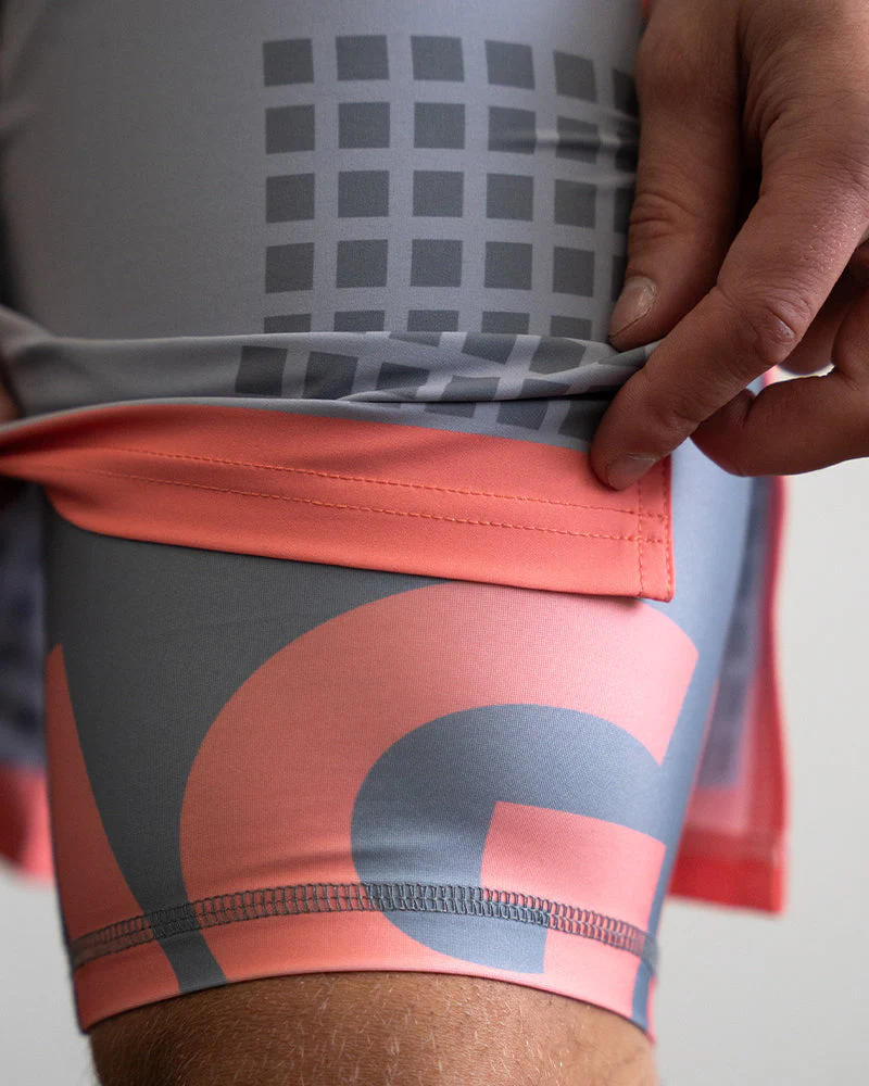 Grid Tech (Grey) 2-in-1 Hybrid Shorts - Image 4