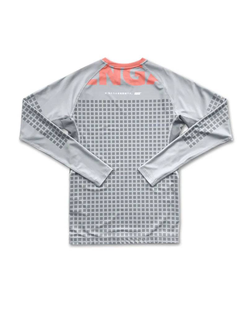 Grid Tech (Grey) Long Sleeve Rash Guard - Image 3