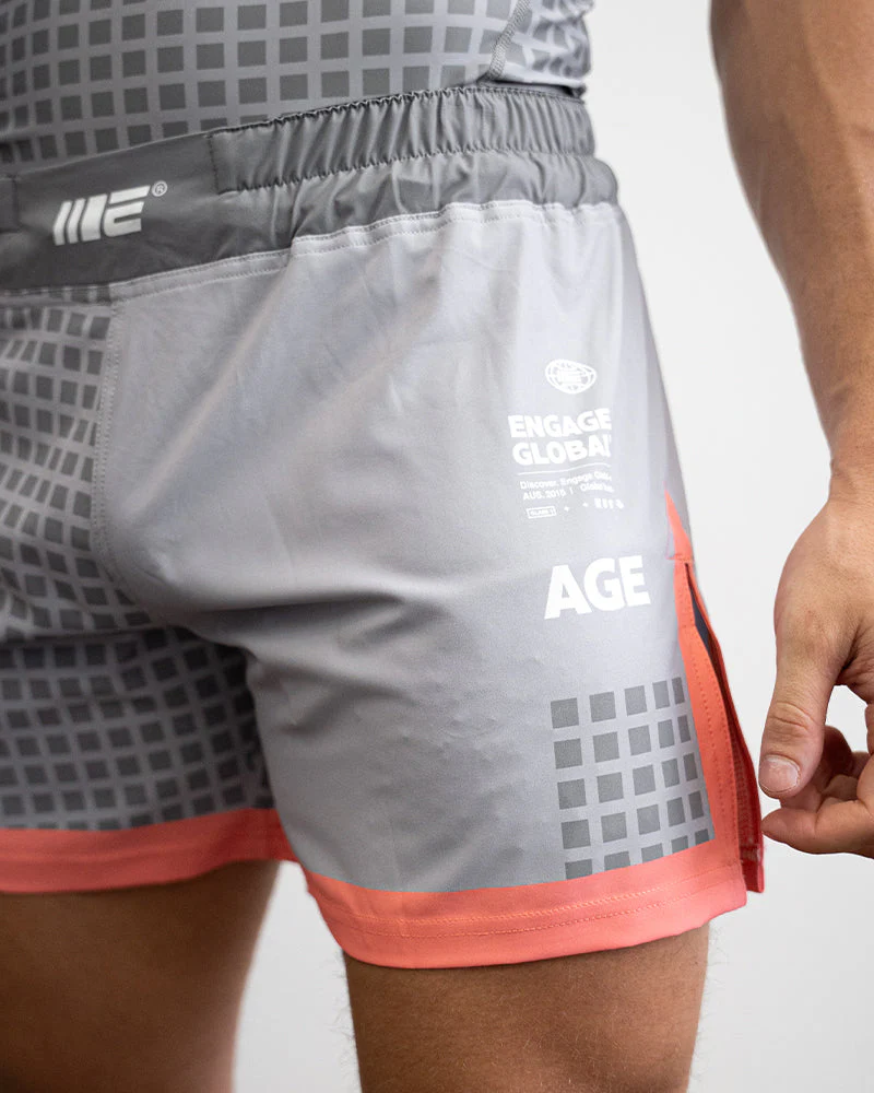 Grid Tech (Grey) MMA Hybrid Shorts - Image 4