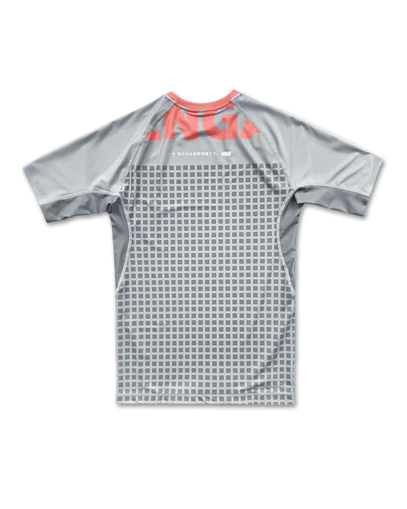 Grid Tech (Grey) Short Sleeve Rash Guard - Image 3