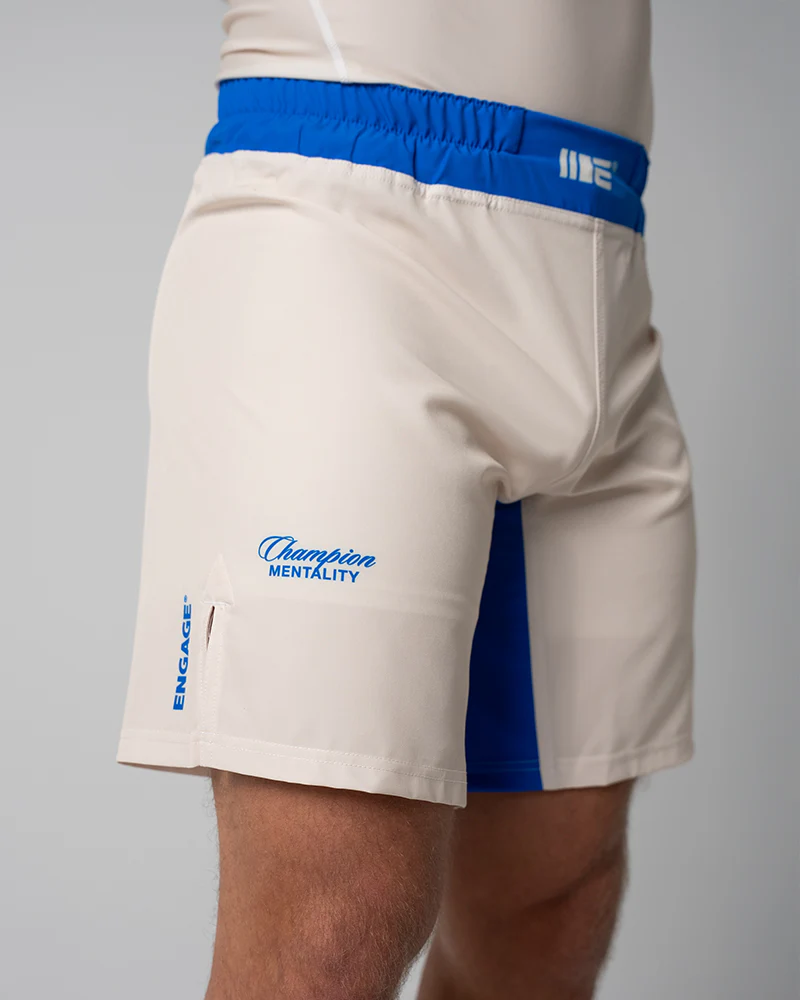 Invictus (Ivory Blue) MMA Grappling Shorts - Image 2