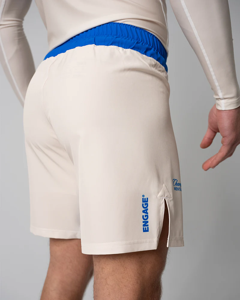 Invictus (Ivory Blue) MMA Grappling Shorts - Image 3