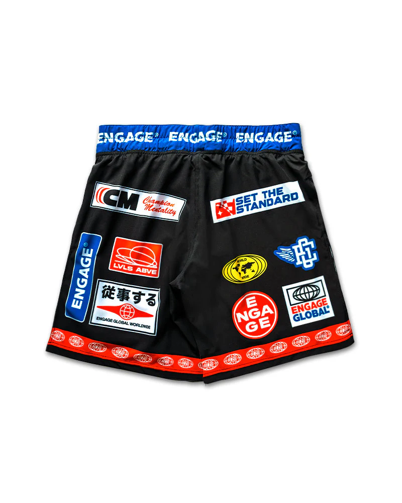 Racer (Black) 2-in-1 Gladiator Shorts - Image 2