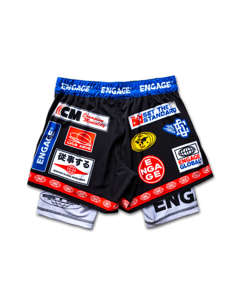 Racer (Black) 2-in-1 Hybrid Shorts - Image 3