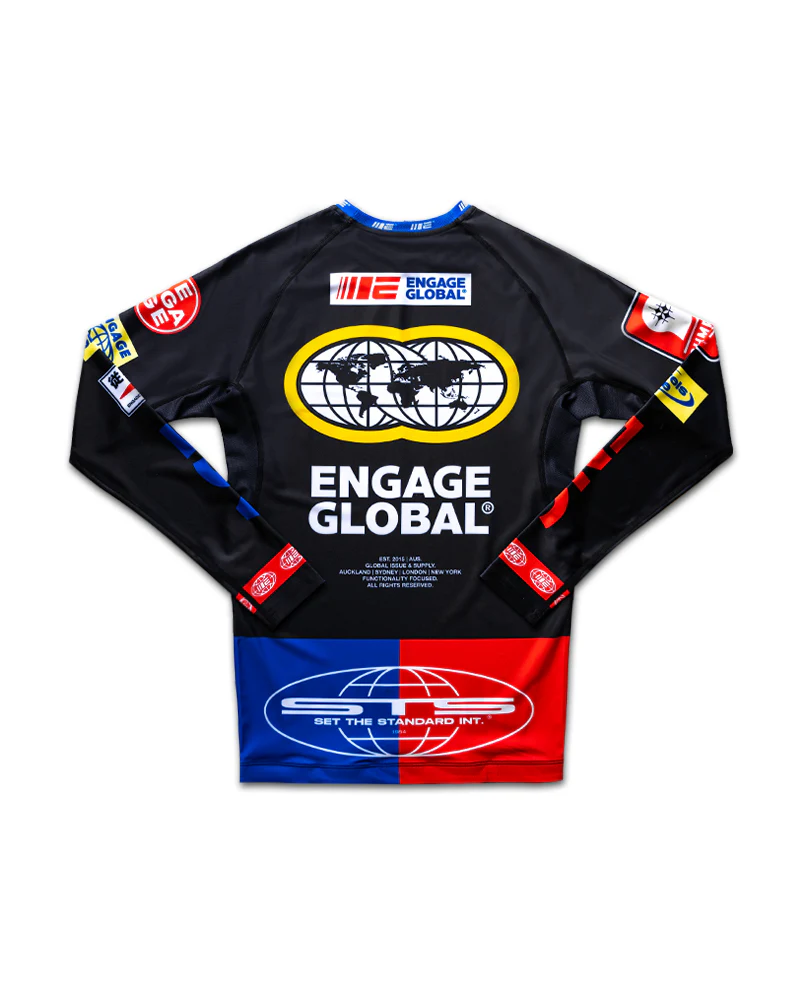Racer (Black) Long Sleeve Rash Guard - Image 3