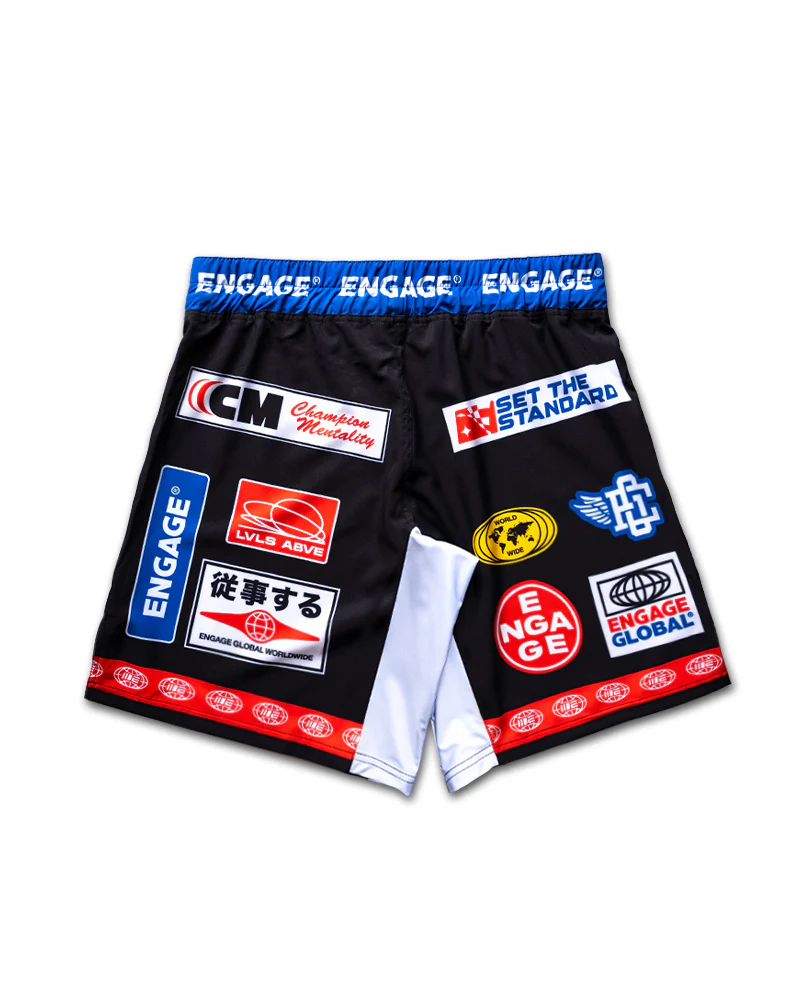 Racer (Black) MMA Grappling Shorts - Image 3