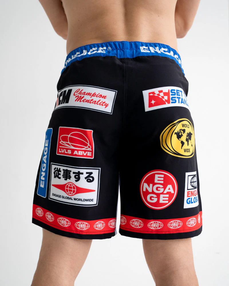 Racer (Black) MMA Grappling Shorts - Image 4