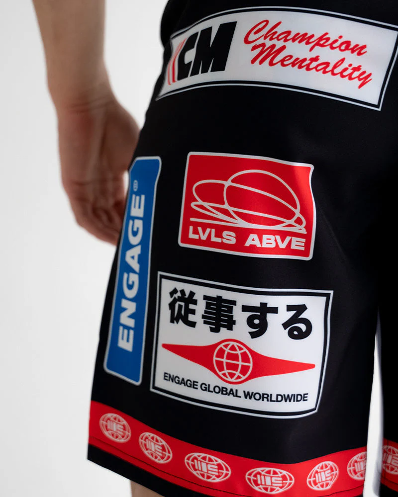 Racer (Black) MMA Grappling Shorts - Image 5