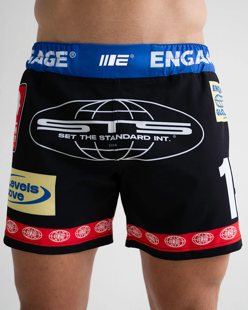 Racer (Black) MMA Hybrid Shorts - Image 2