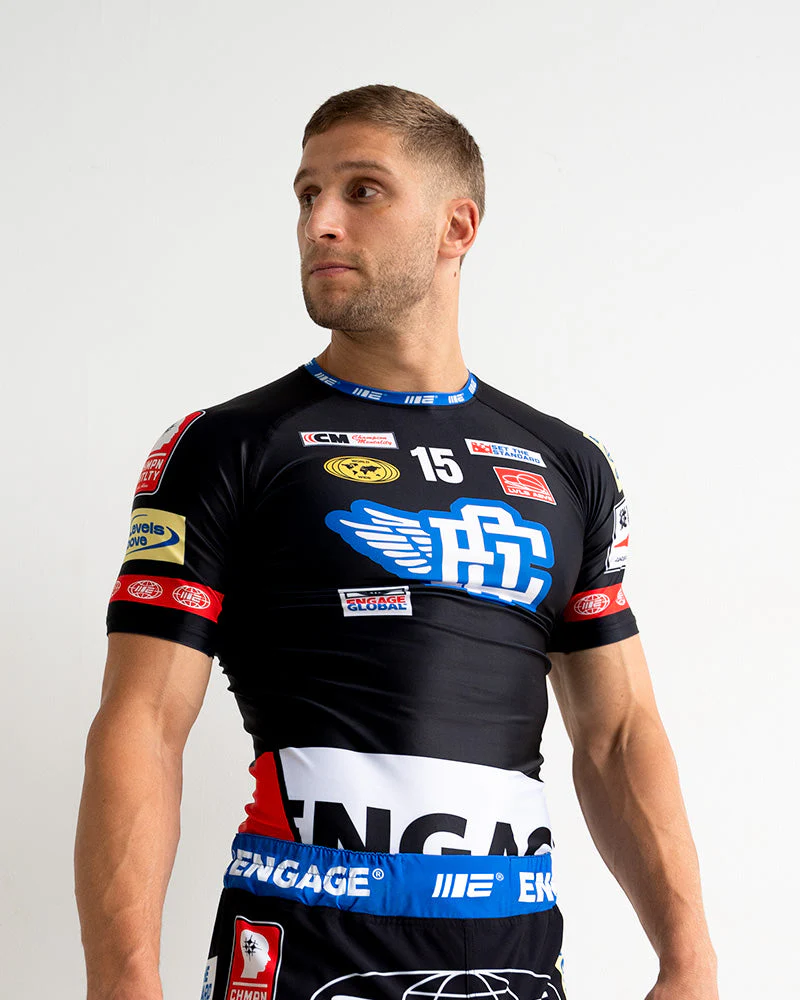 Racer (Black) Short Sleeve Rash Guard - Image 2