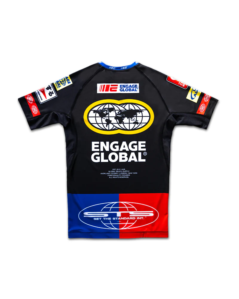Racer (Black) Short Sleeve Rash Guard - Image 3