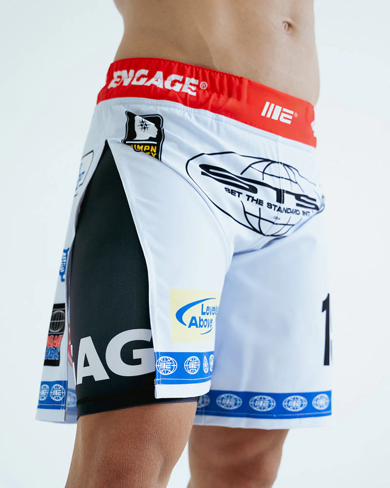 Racer (White) 2-in-1 Gladiator Shorts - Image 3