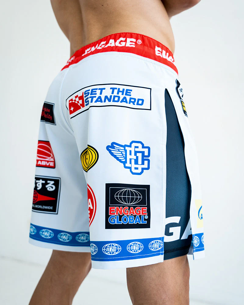 Racer (White) 2-in-1 Gladiator Shorts - Image 4