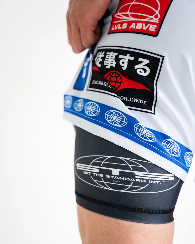 Racer (White) 2-in-1 Hybrid Shorts - Image 4