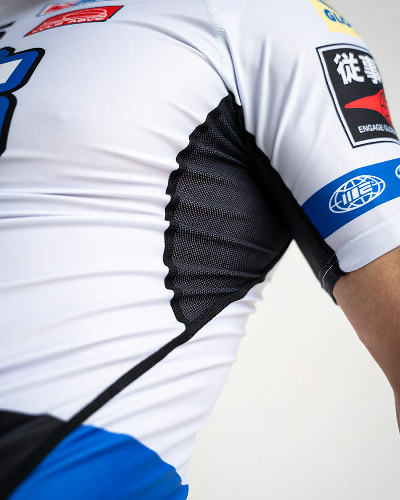 Racer (White) Short Sleeve Rash Guard - Image 5