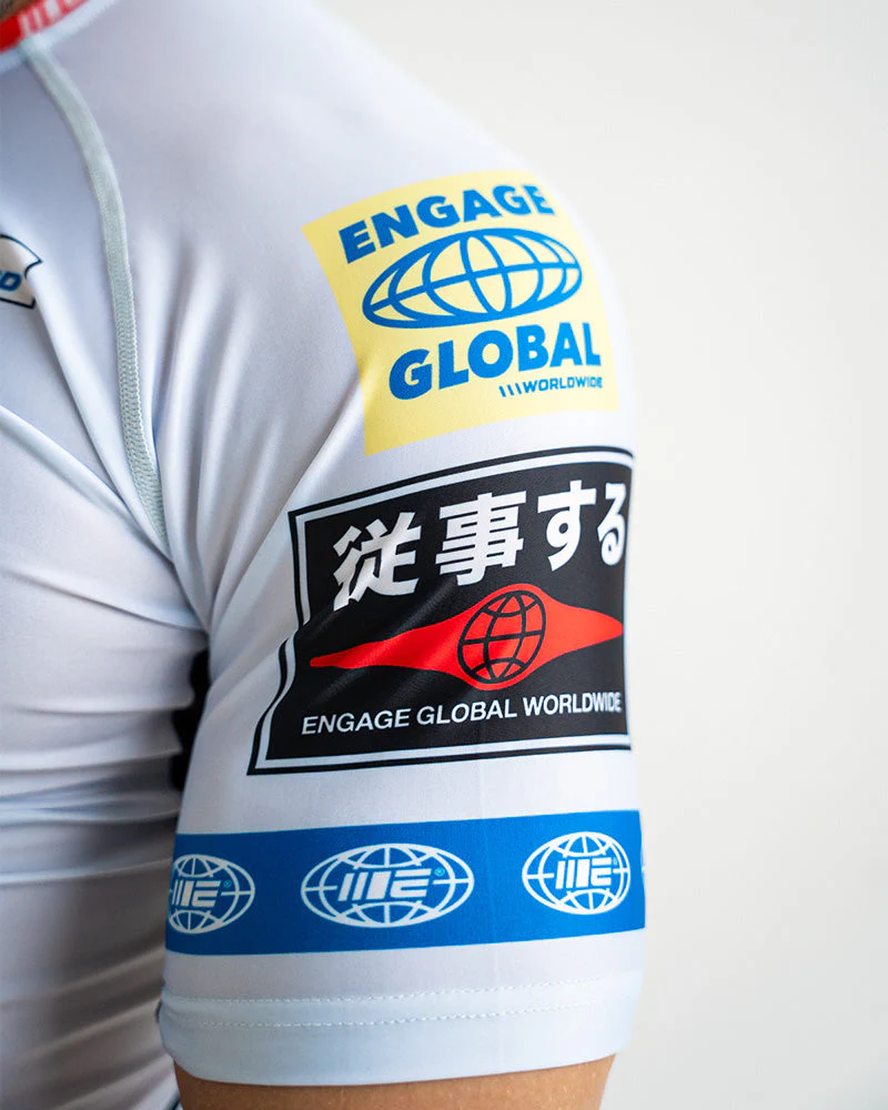 Racer (White) Short Sleeve Rash Guard - Image 6