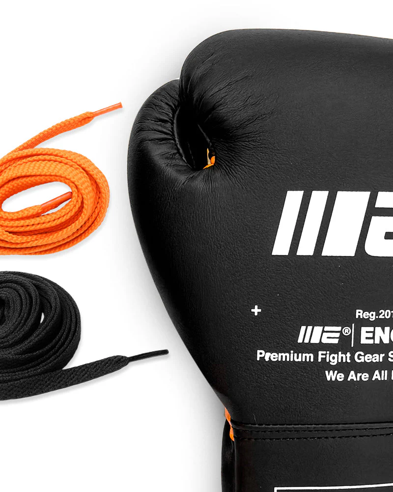 W.I.P Series Boxing Gloves - Black (Lace Up) - Image 3